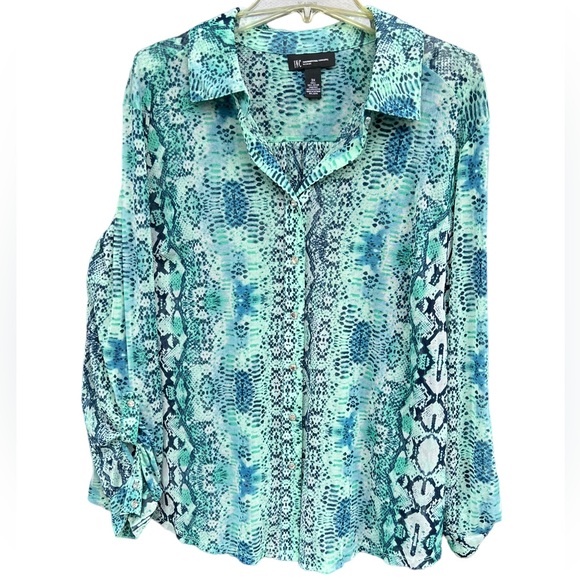 INC International Concepts Sheer Snake Print - Picture 1 of 5